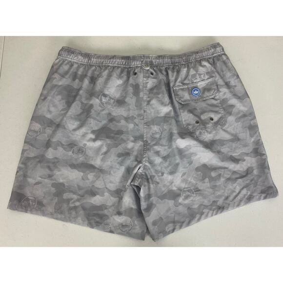 Men Peter Millar Seaside Crown camo graphic mesh lined swim trunks board shorts - Picture 3 of 5